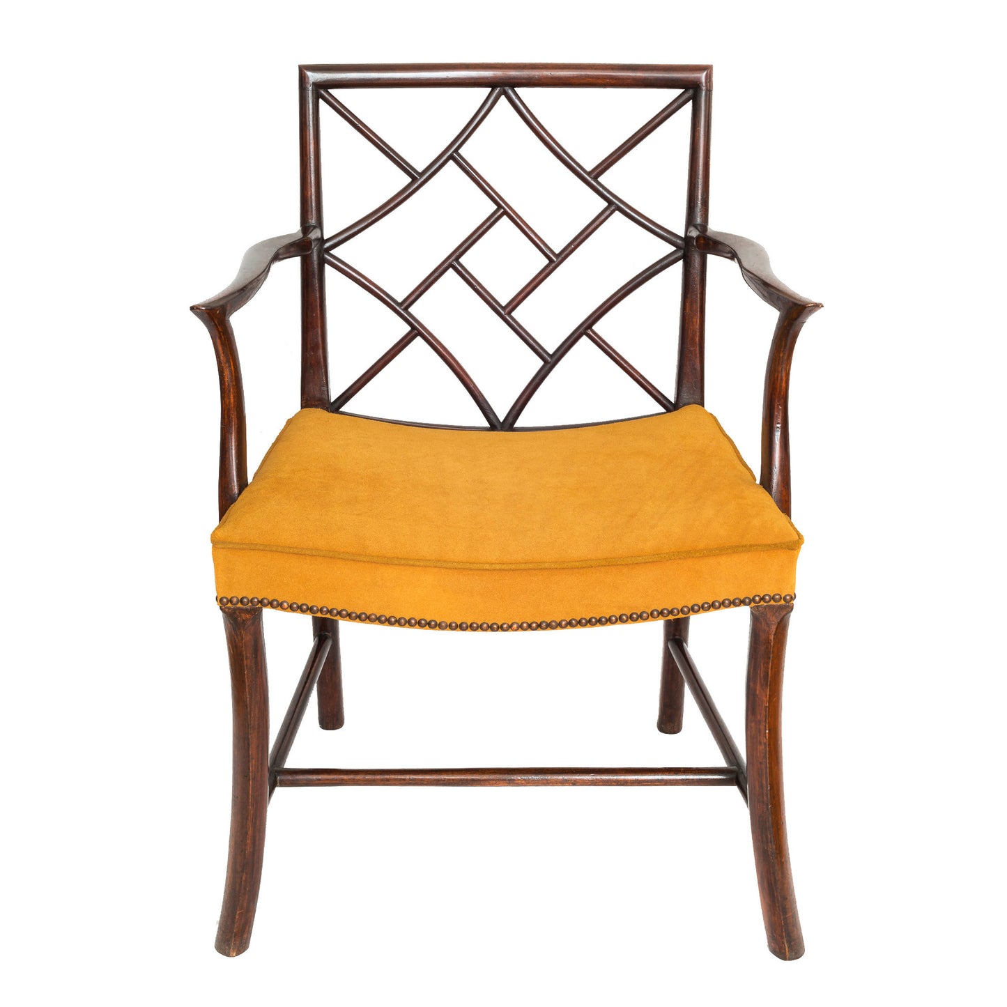 Close Pair Of George III Mahogany Cockpen Armchairs