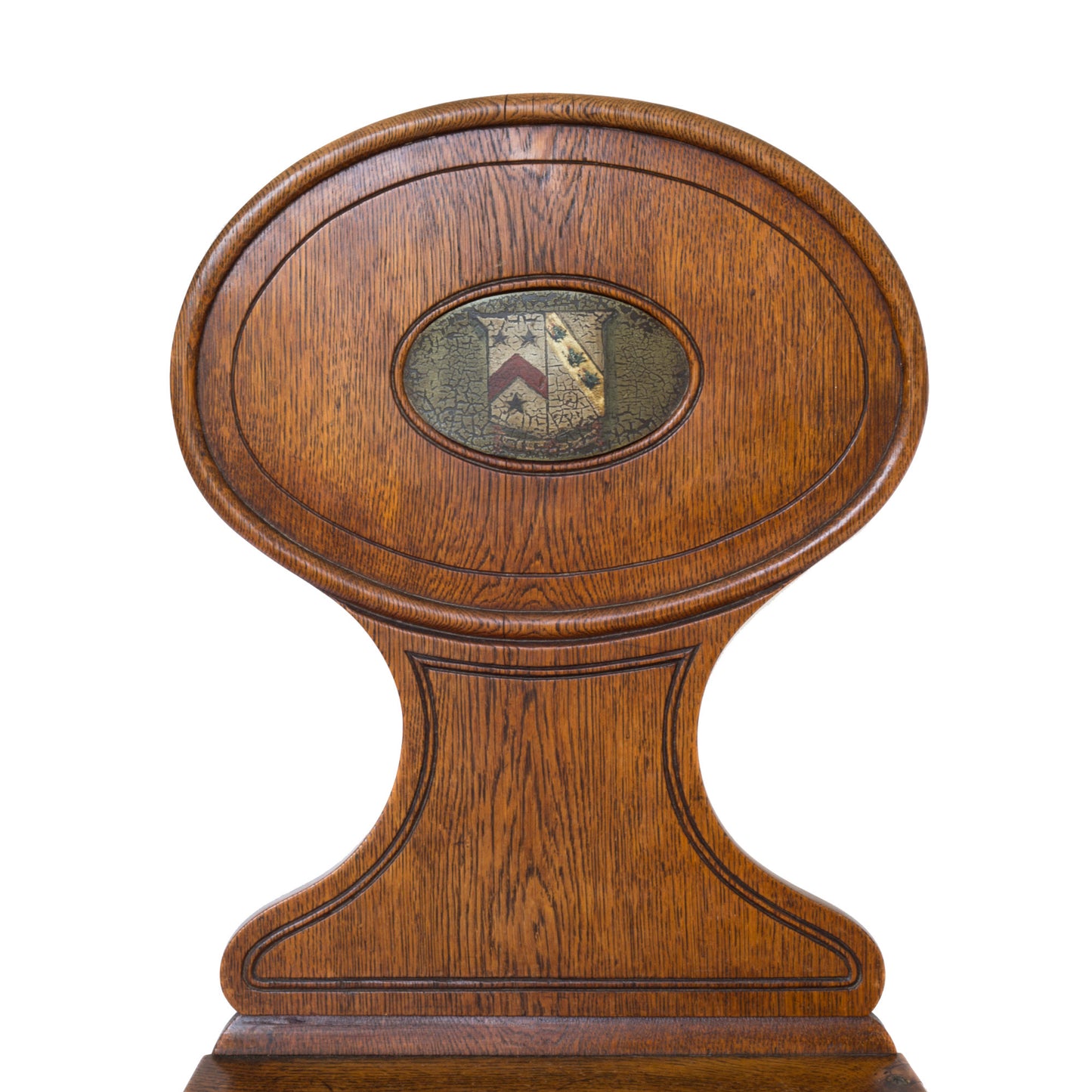 Pair of George III Oak Hall Chairs