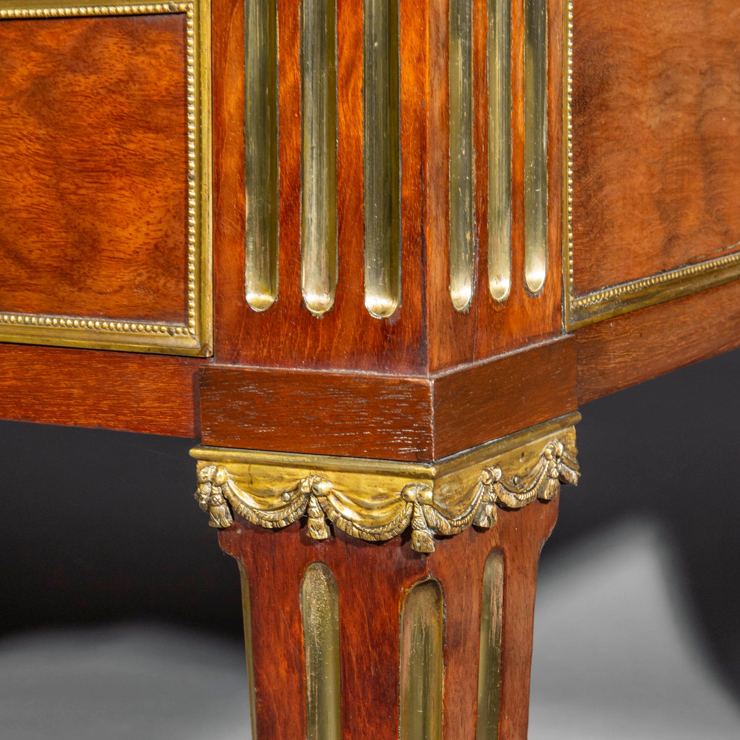 Fine Louis XVI Style Brass Mounted Writing Table