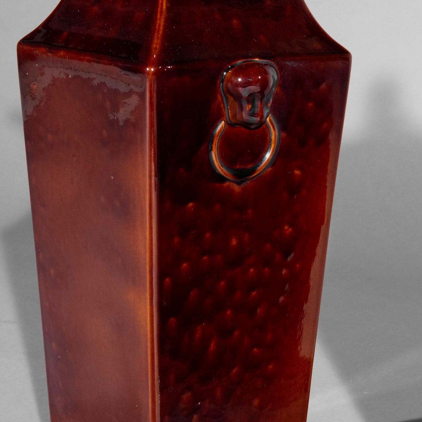 Pair of Sang de Boeuf Ceramic Vase Lamps