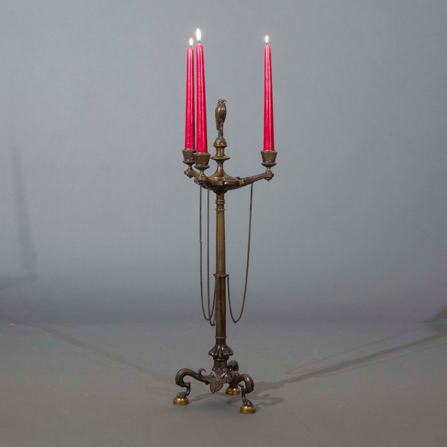 19th Century Bronze Etruscan Candelabrum