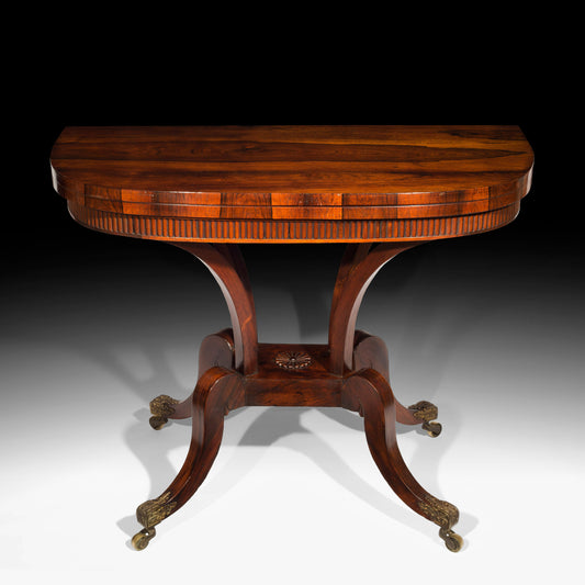 Regency Rosewood Card Table, attributed to William Trotter