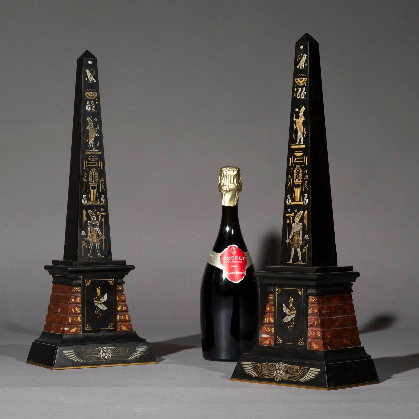 Pair of 19th Century Marble Obelisks