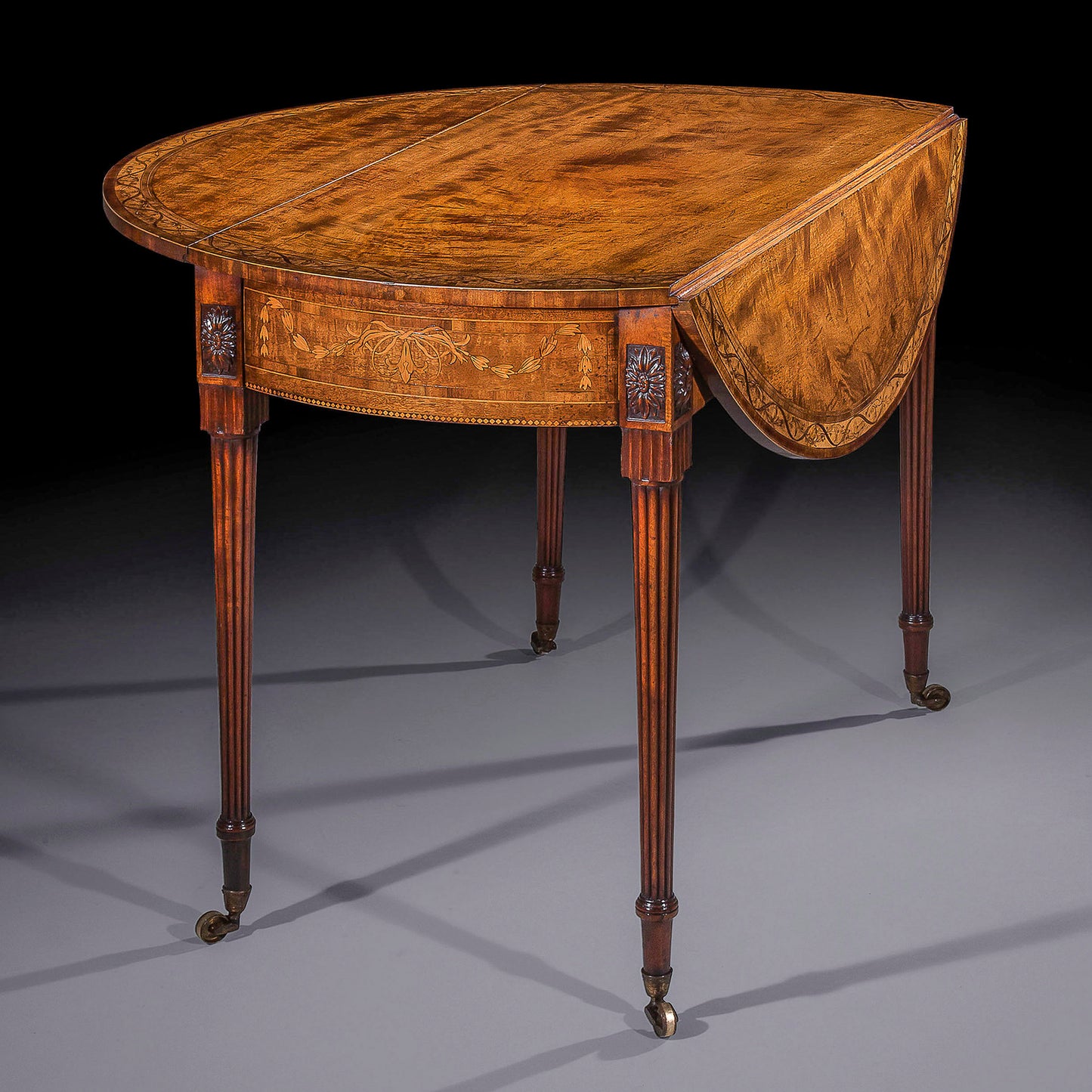 George III Sabicu & Marquetry Table attributed to Chippendale Junior