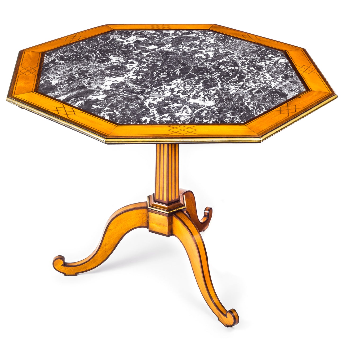 Louis XVI Satinwood, Amaranth and Brass Mounted Table