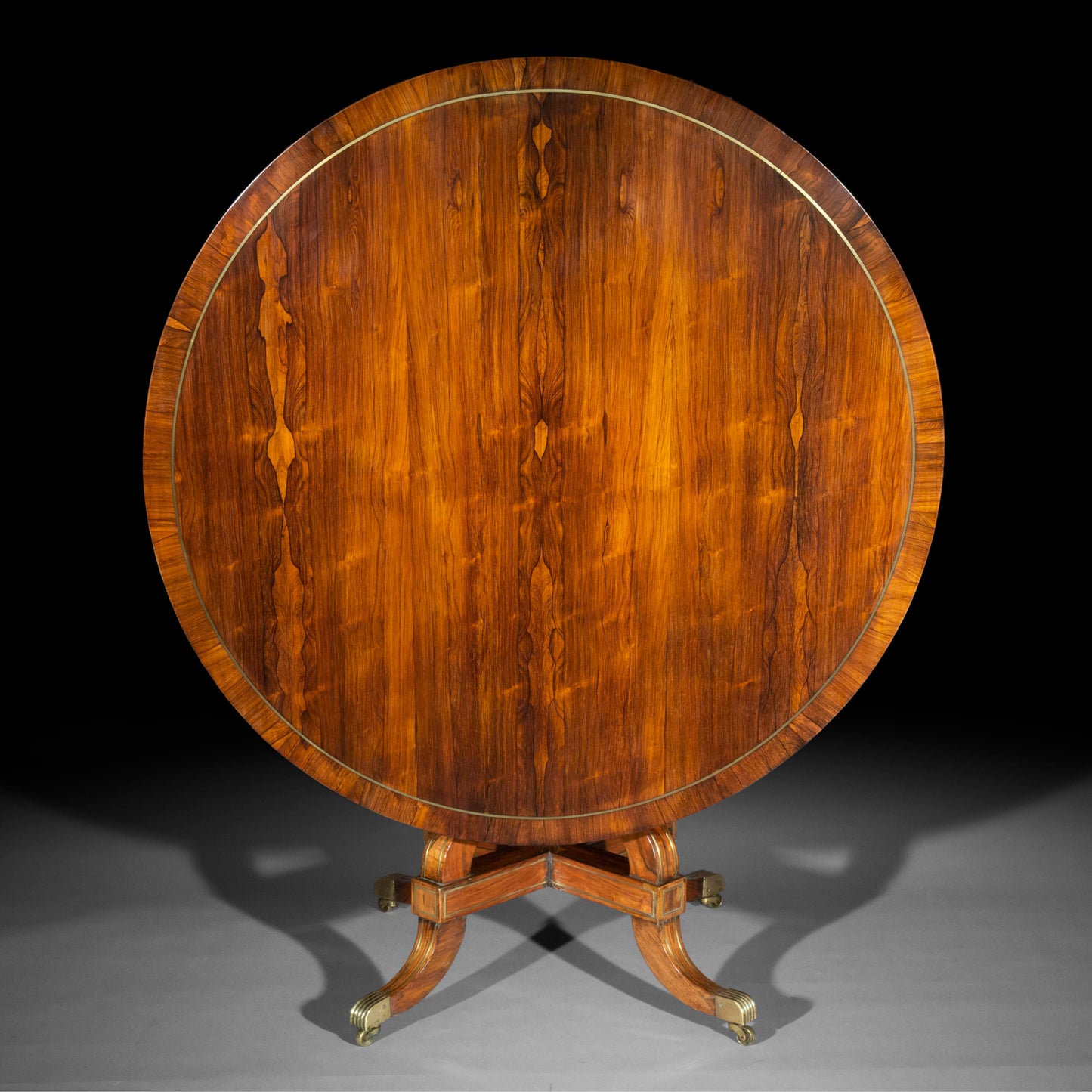 Fine Regency Brass Inalid Centre Table
