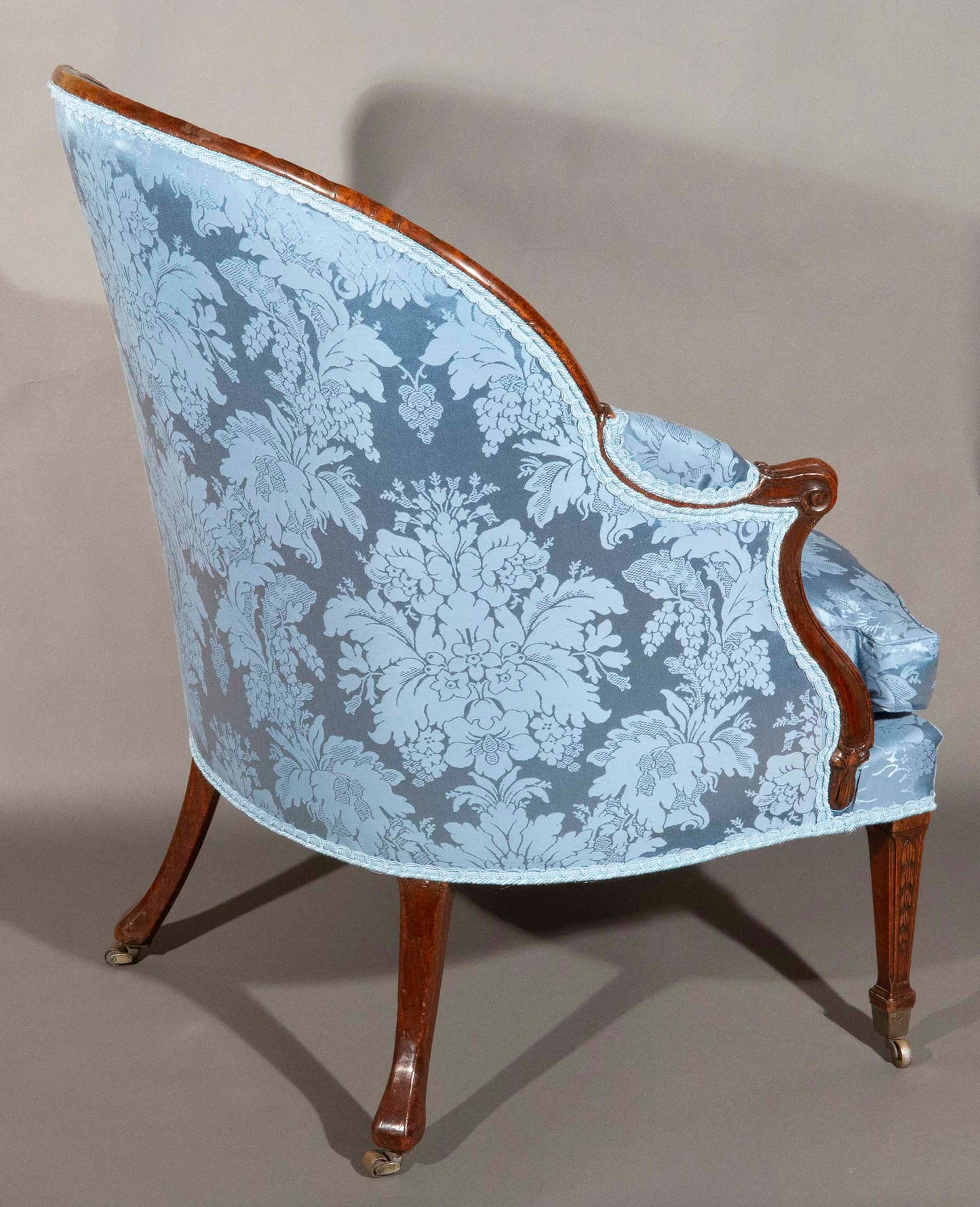 Large George III Bergere Armchair, Attributed to Thomas Chippendale