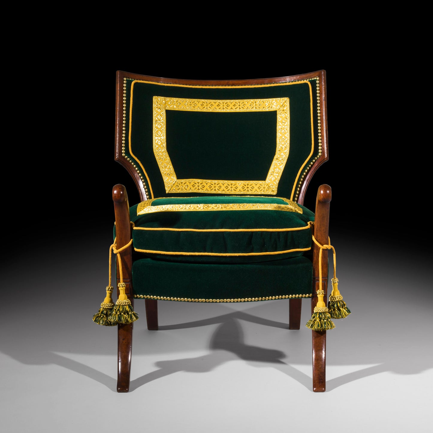 Rare Regency Officer's Klismos Armchair