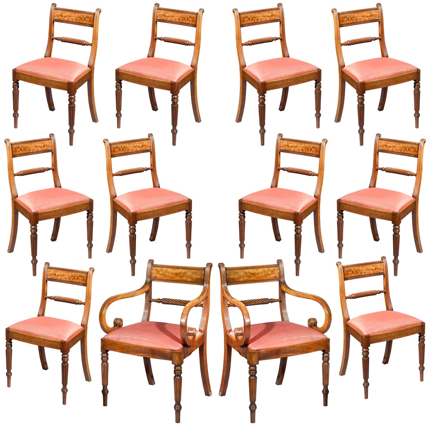 Fine Set of Twelve Regency Dining Chairs