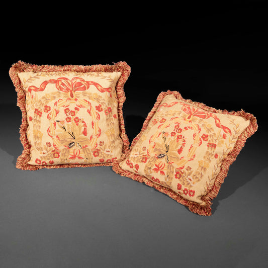 Pair of 19th Century Tapestry Cushions