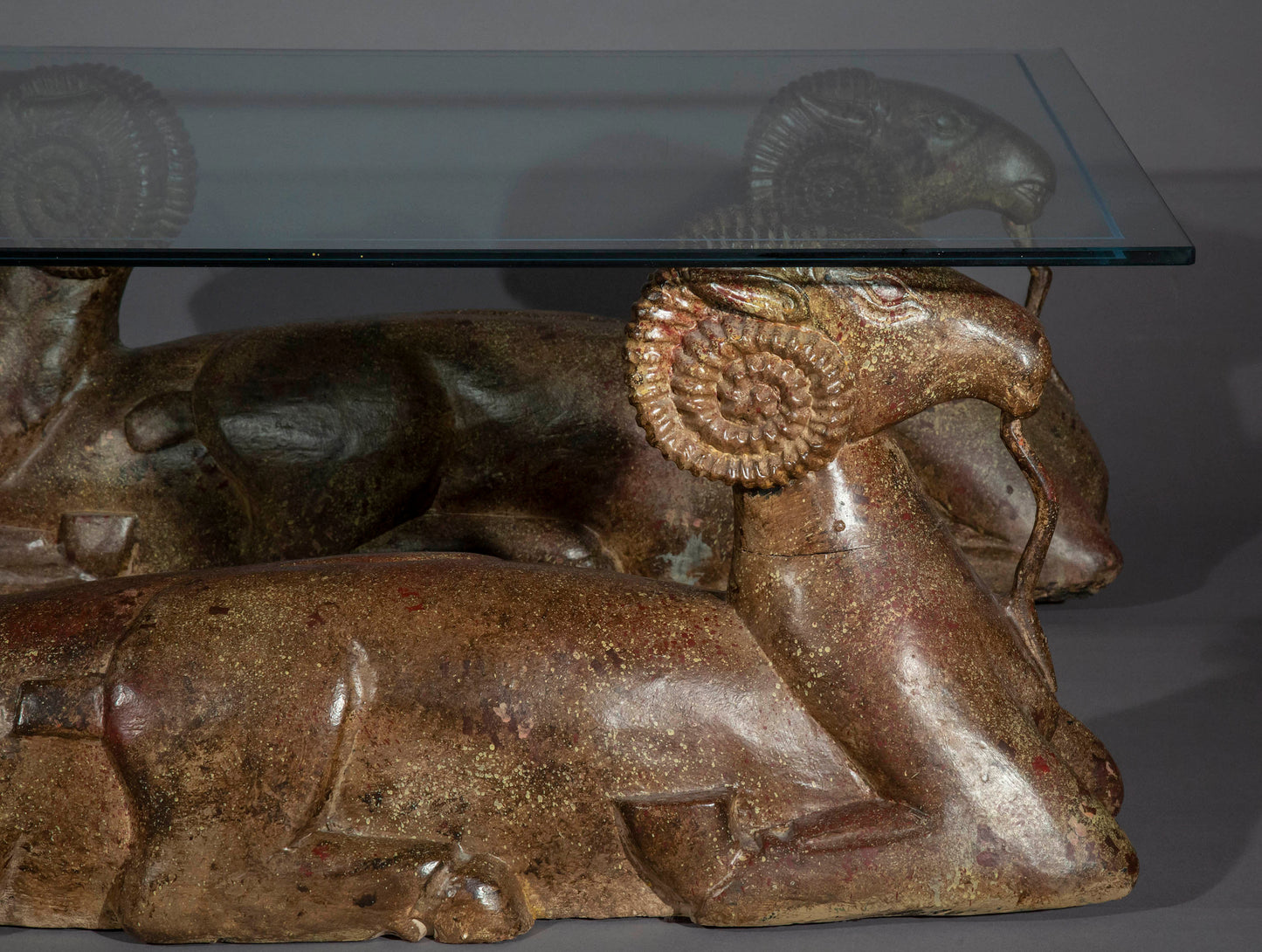 Unusual Oriental 'Tang Rams' Coffee Table