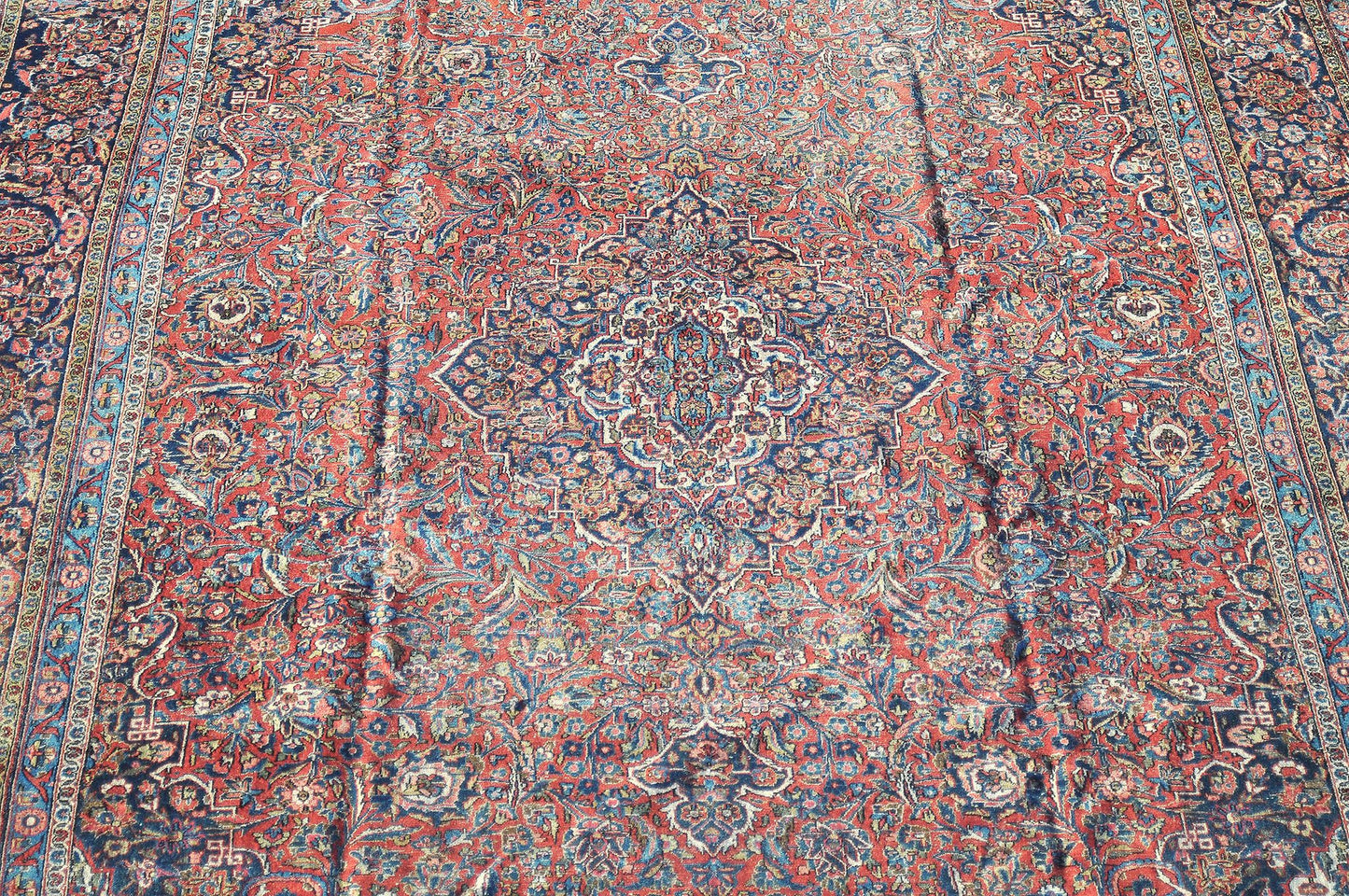 Fine Vintage Large Persian Kashan Carpet