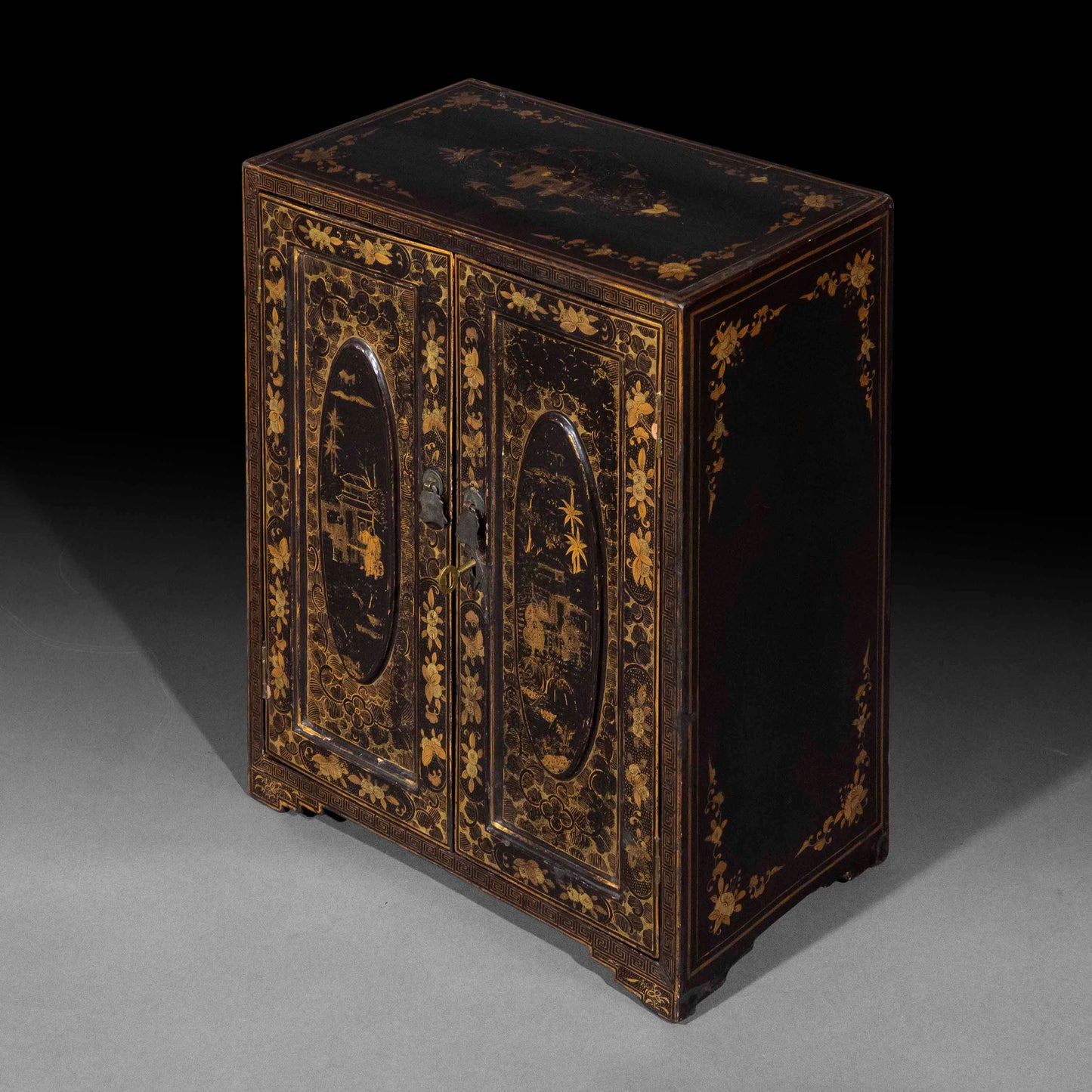 19th Century Chinese Lacquer Table Cabinet