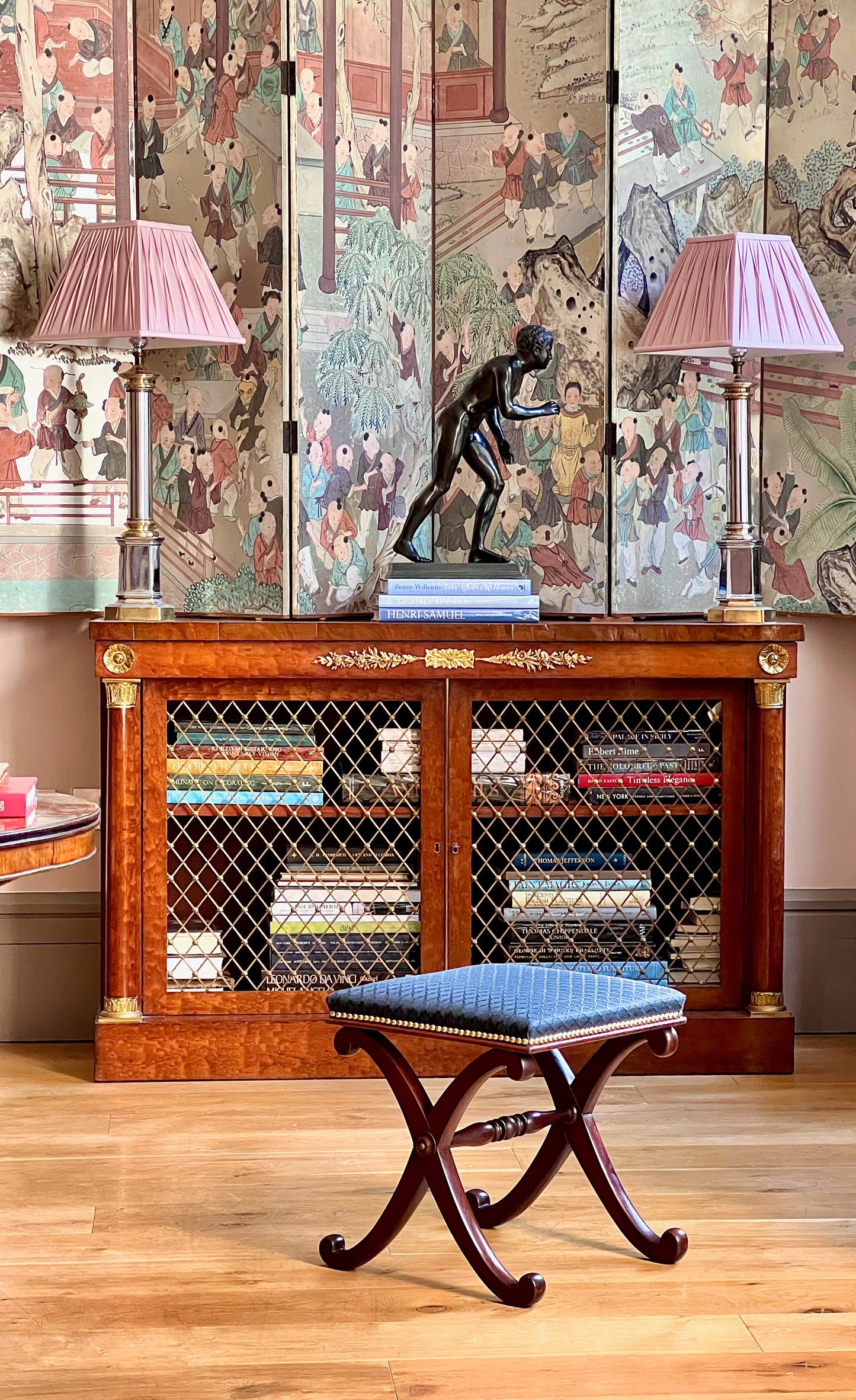 Fine Chinese Silvered and Hand-Painted 'One Hundred Boys' Screen