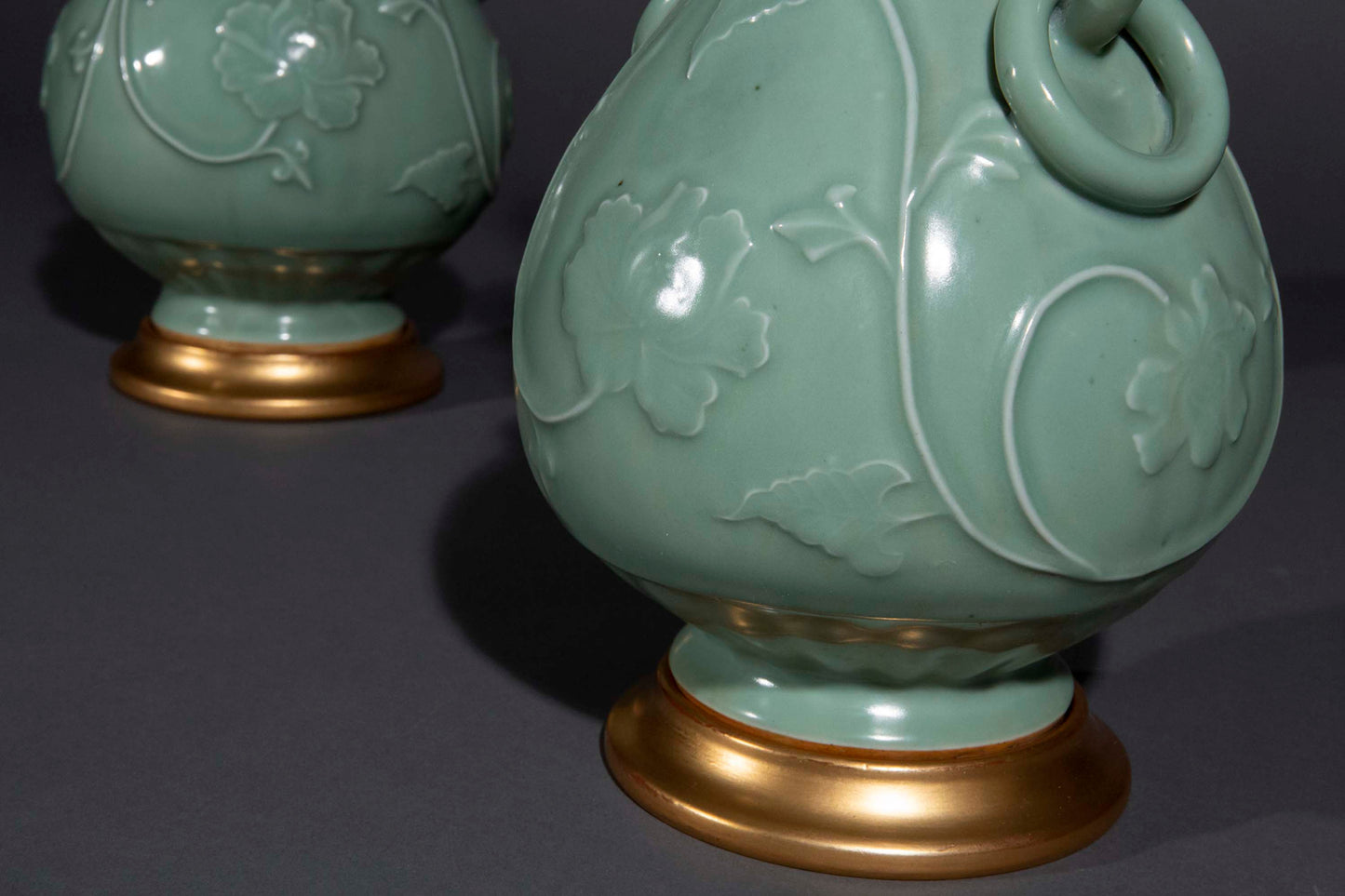 Pair of Chinese Celadon Longquan Vases as Lamps