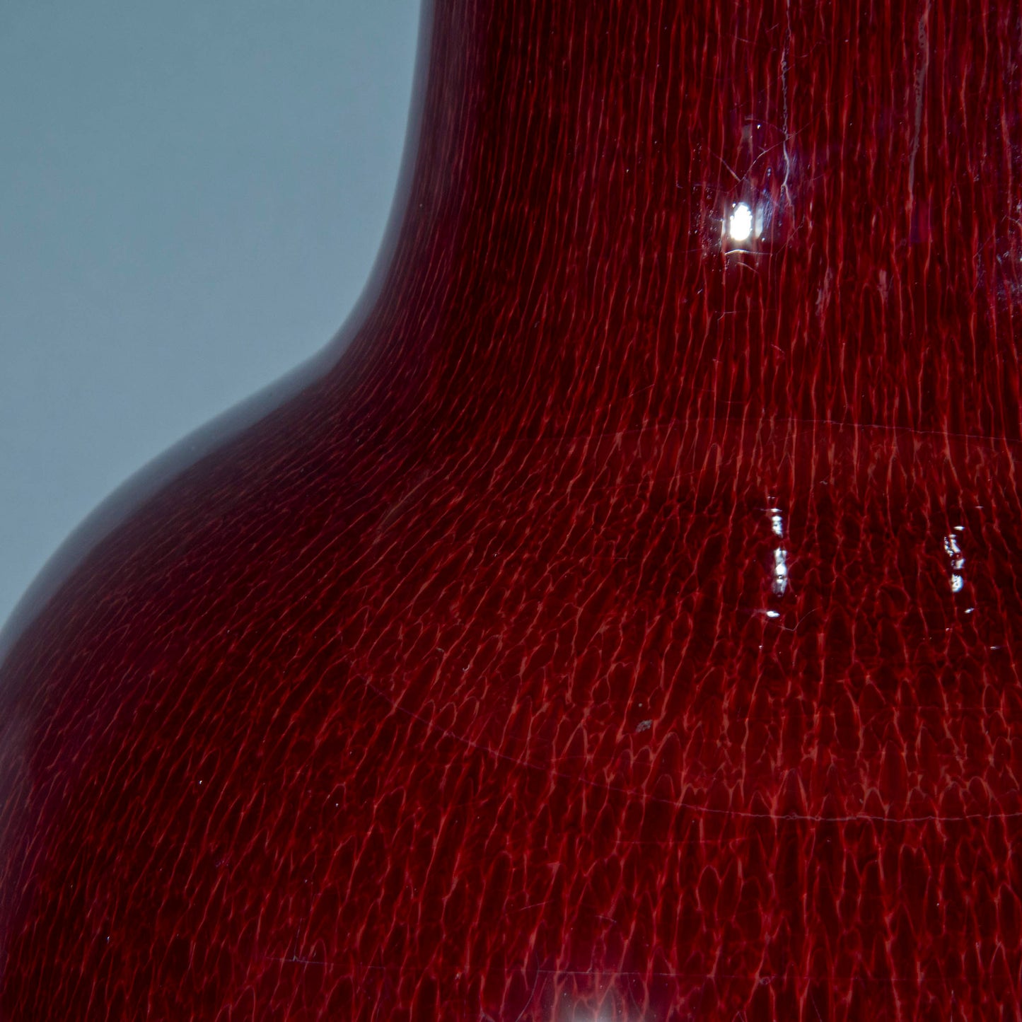 Massive Chinese Flambe Vase Table Lamp