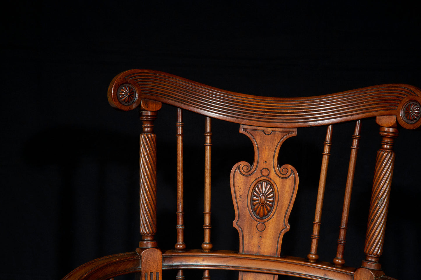 Fine Pair of Arts and Crafts Mahogany Windsor Armchairs