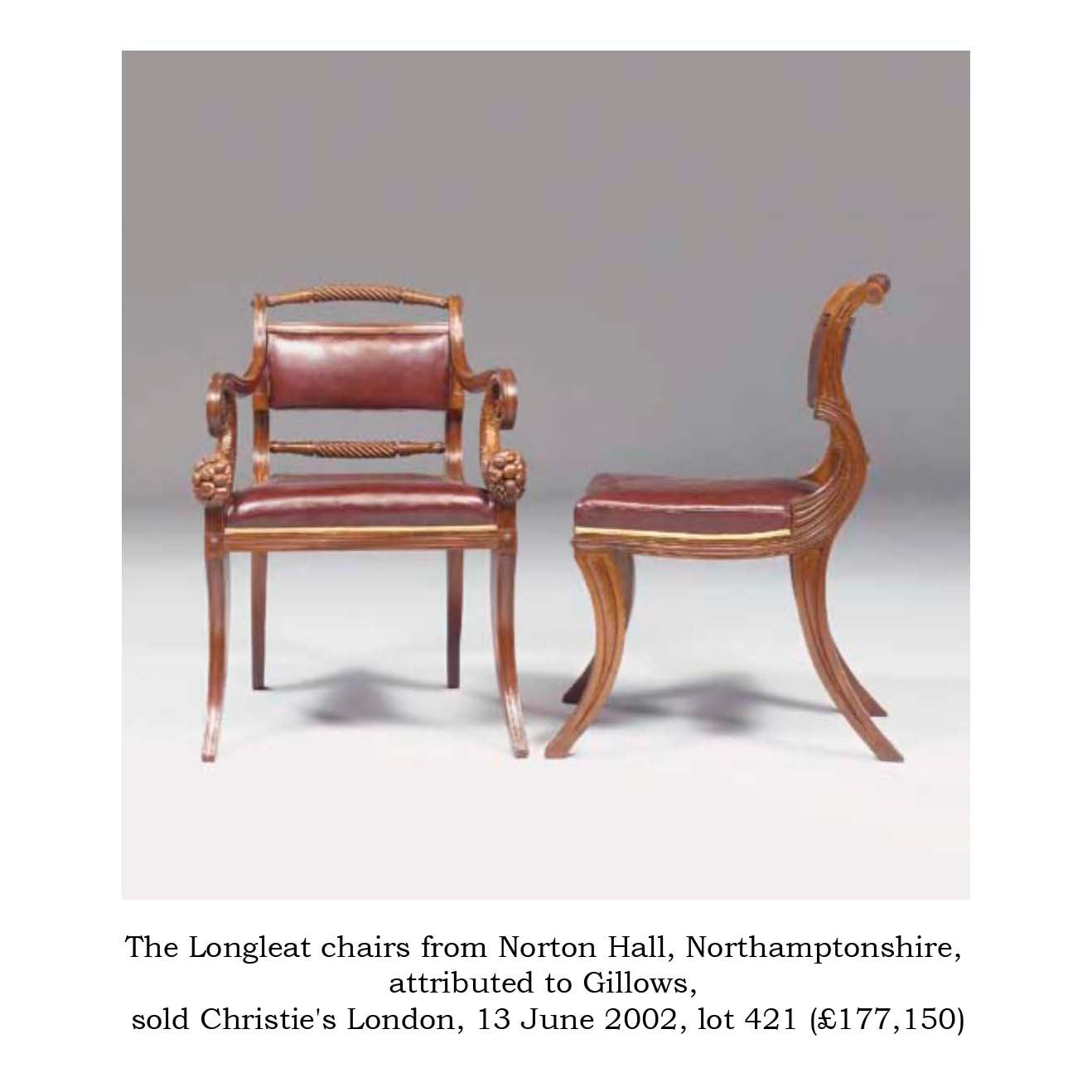 Set of Six Regency Klismos Chairs, attributed to Gillows