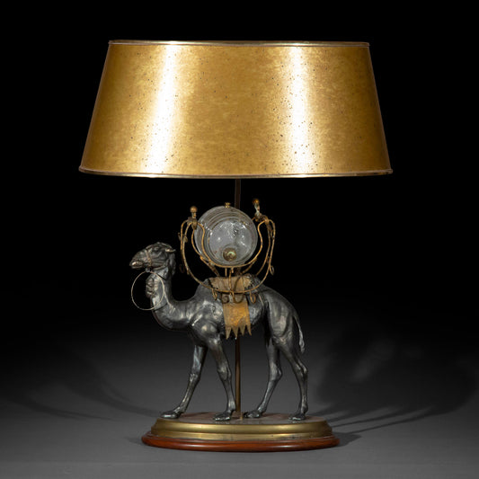 Unusual Napoleon III Camel Table Lamp