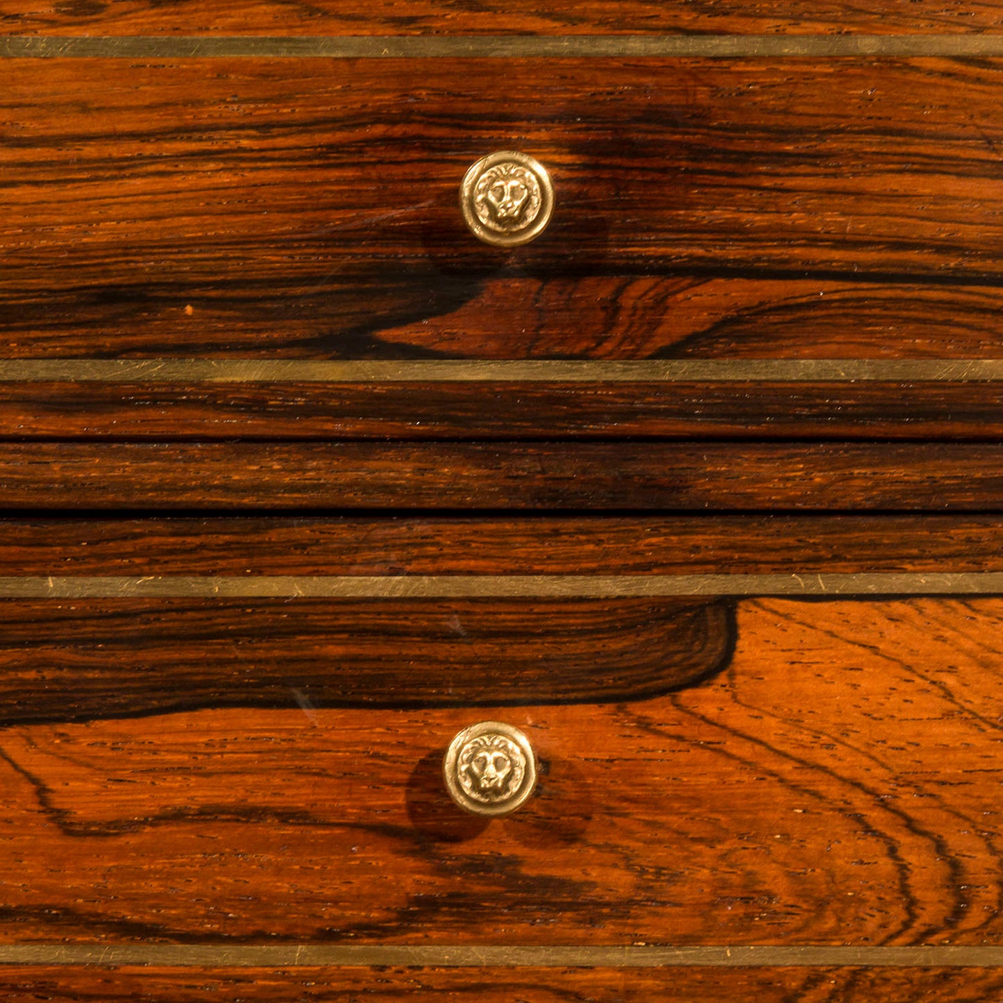 Regency Rosewood Brass Inlaid Carlton House Desk