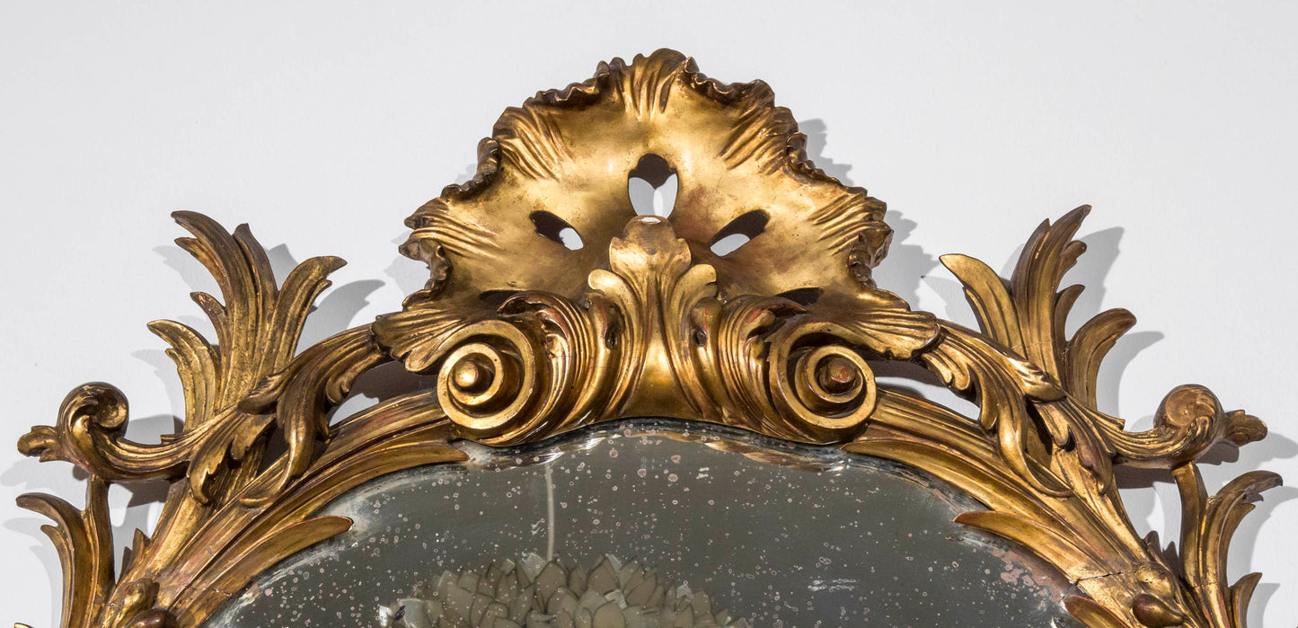 Antique Giltwood Mirror