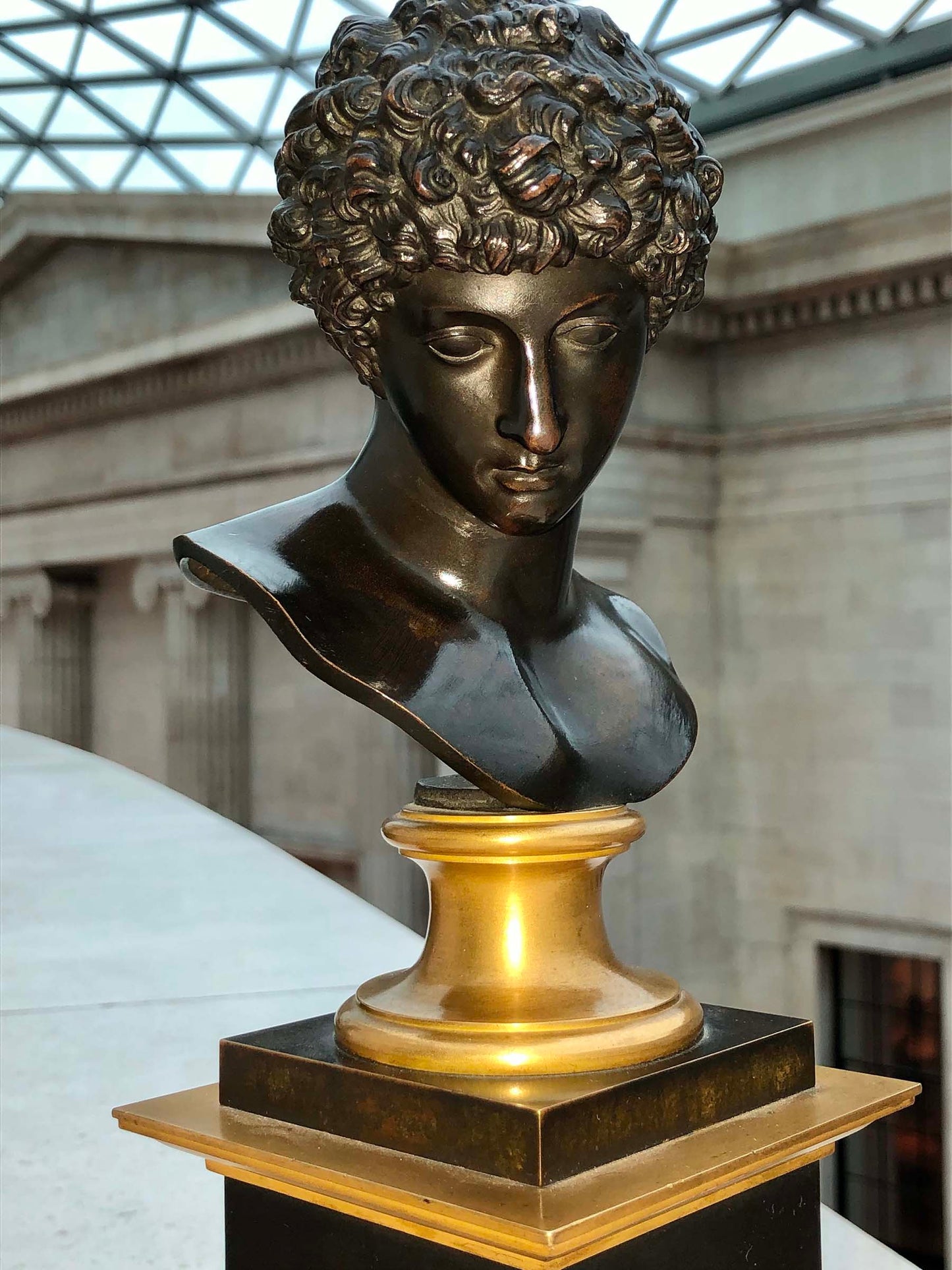 Fine Pair of Bronze Busts of Antinous and Venus