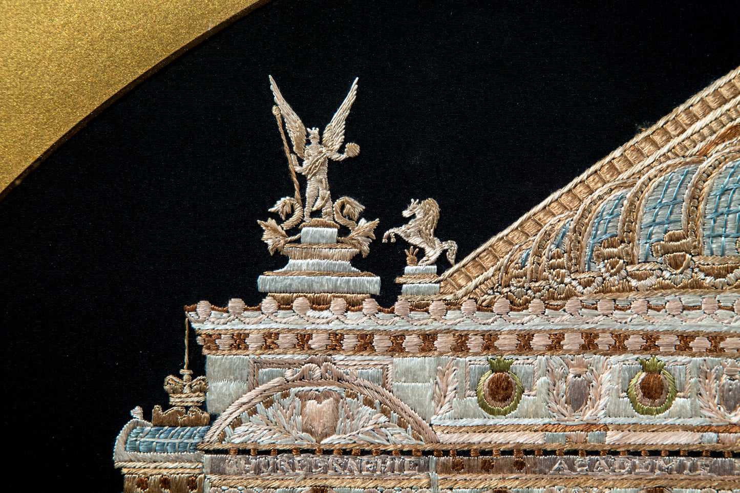 Opera Garnier Paris, Antique Needlework Tapestry Picture