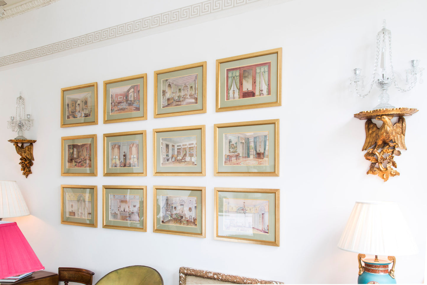 Pair of Chinoiserie Giltwood Wall Brackets