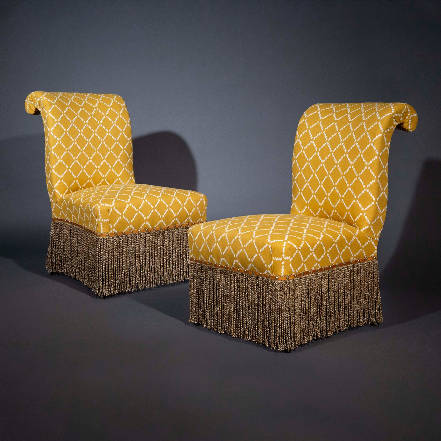 Pair of 19th Century Slipper Chairs