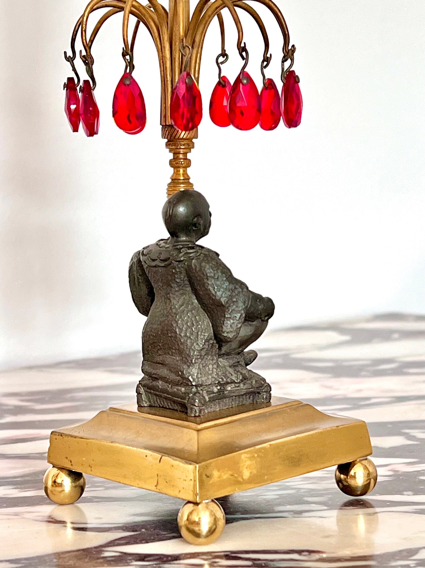 Pair of Early 19th Century Chinoiserie Candlesticks