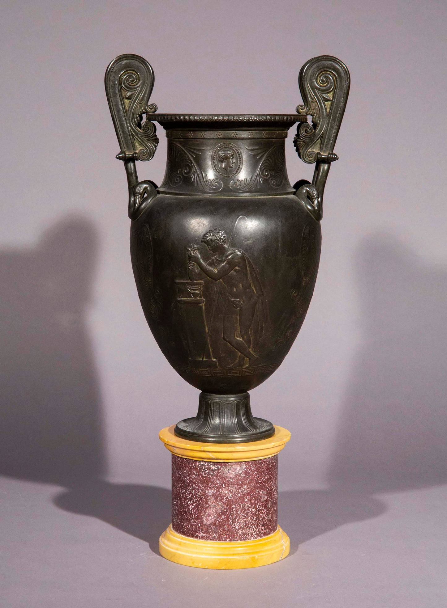 Large Grand Tour Red Porphyry Column