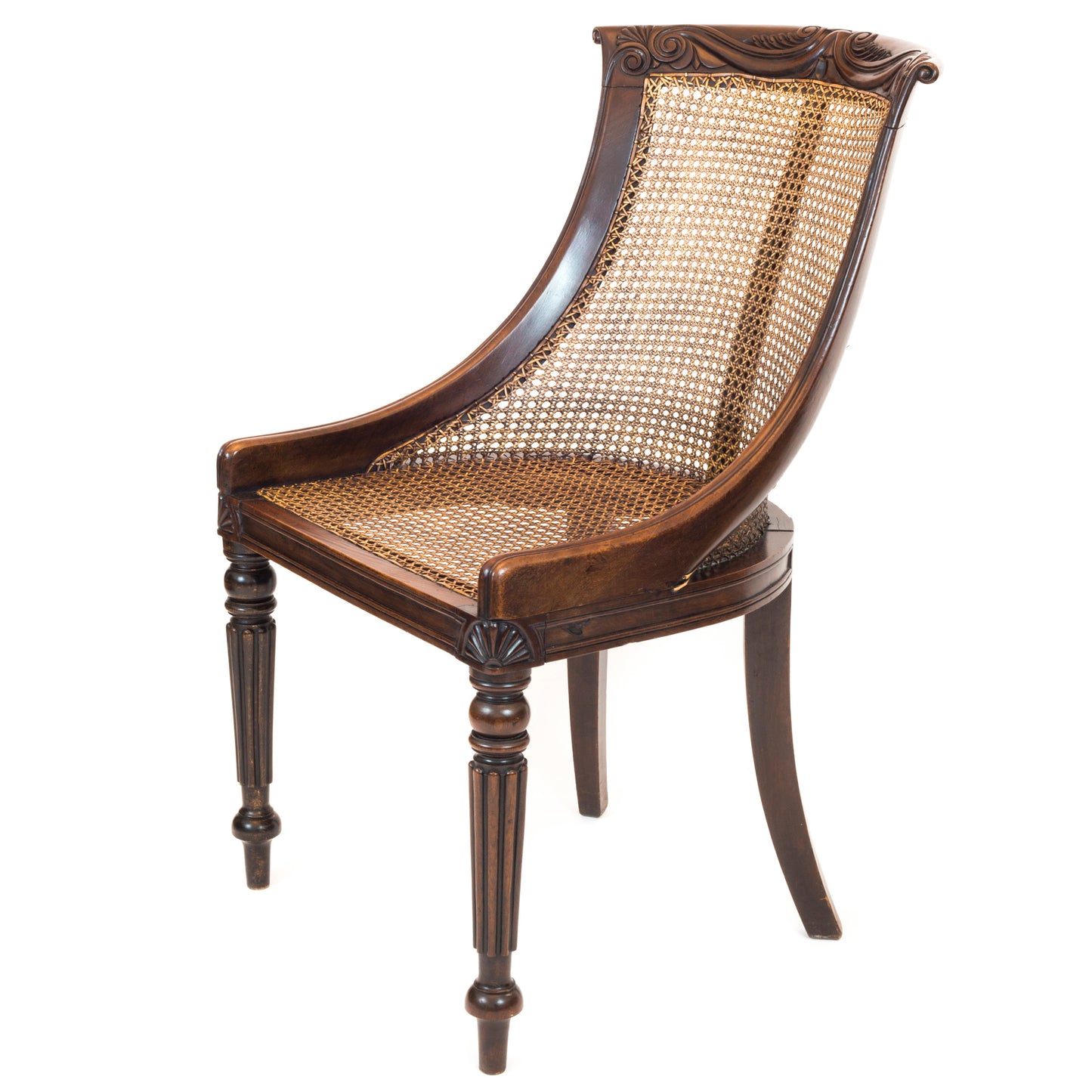 Fine Regency Bergere Chair, Attributed to Gillows
