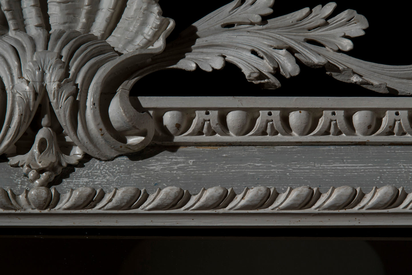 Antique Painted Palladian Overmantel Mirror