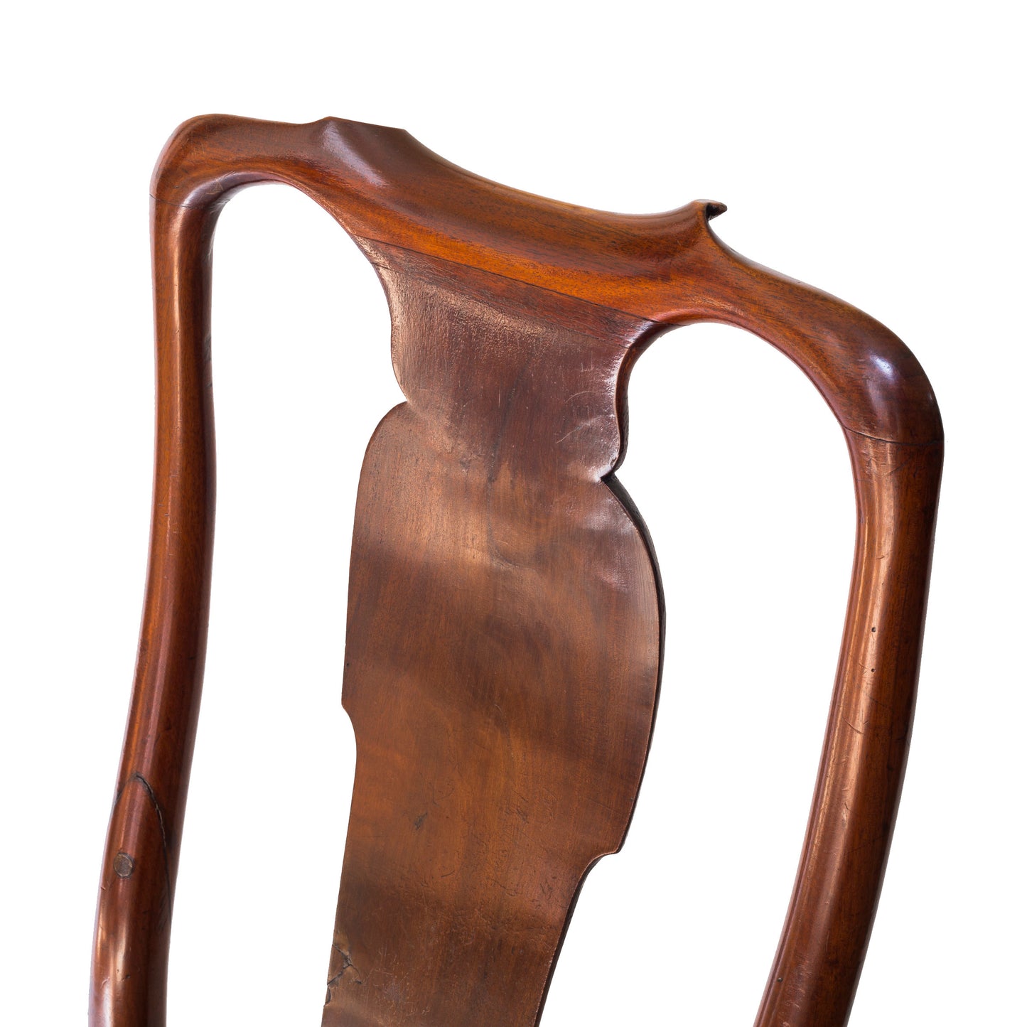 Fine George II Mahogany Chair Covered in Silk