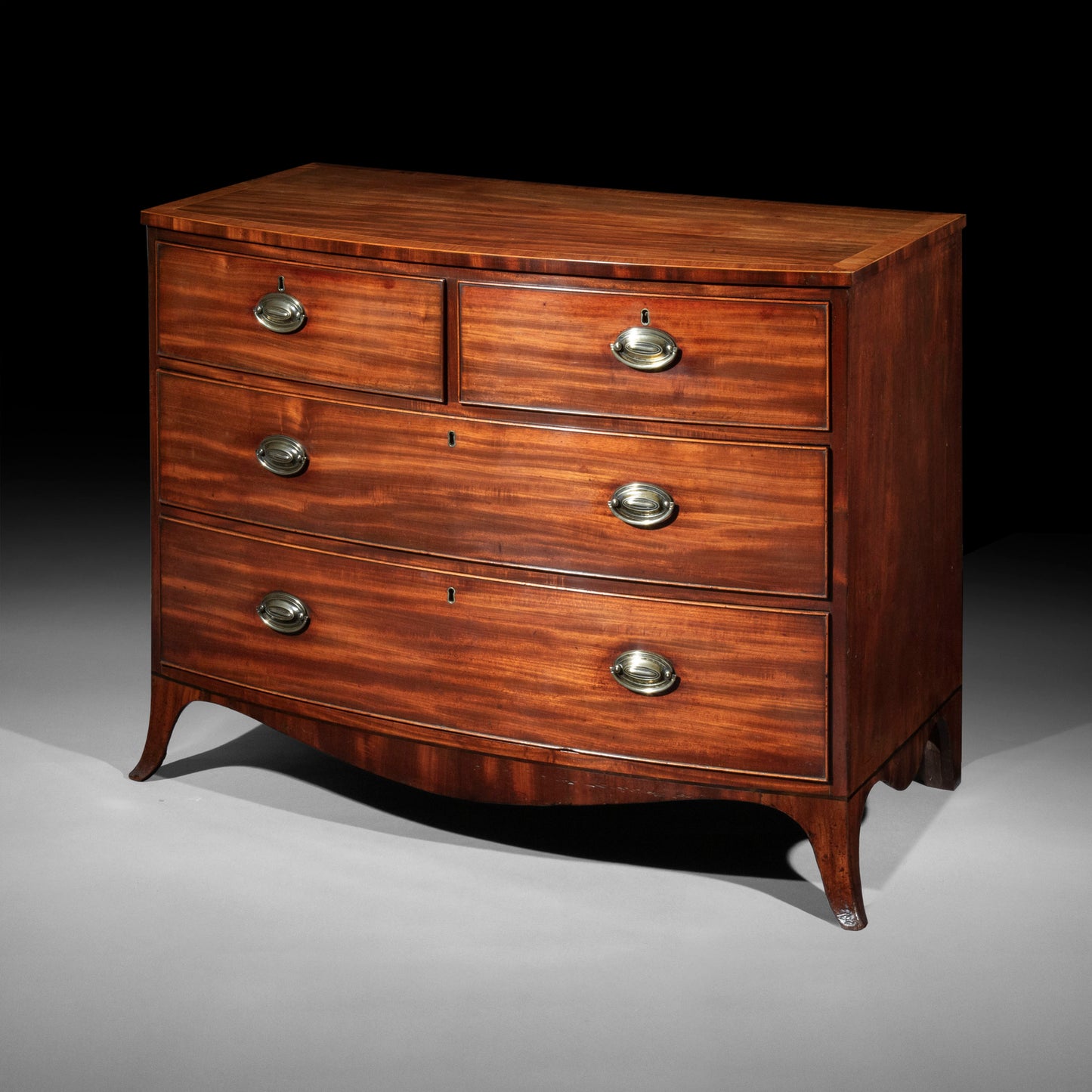 George III Bow-Front Chest of Drawers, Attributed to Gillows