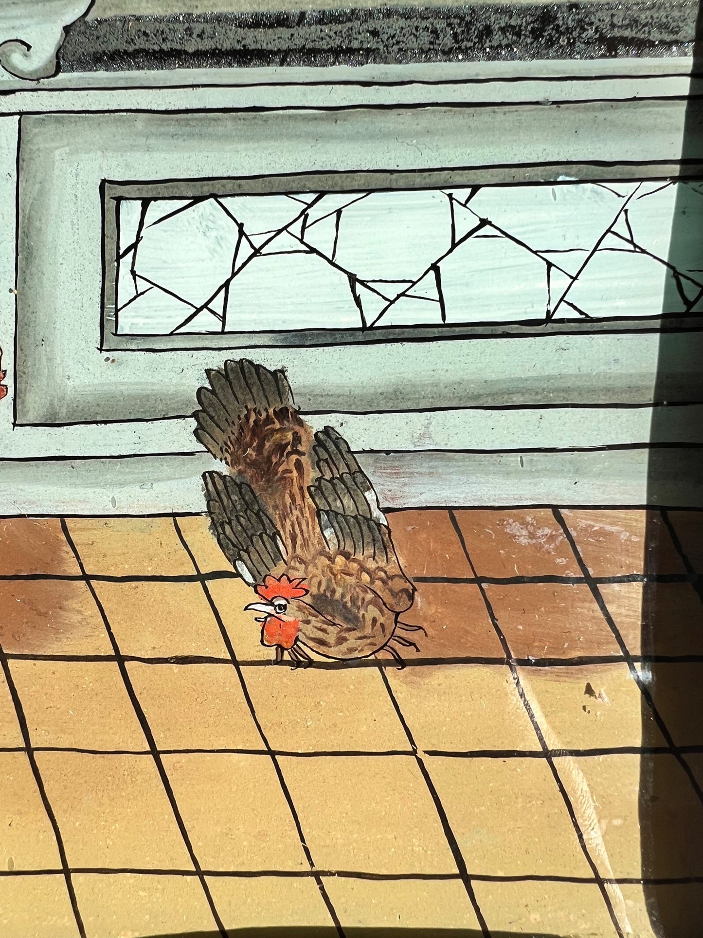 18th Century Chinese Reverse Mirror Painting