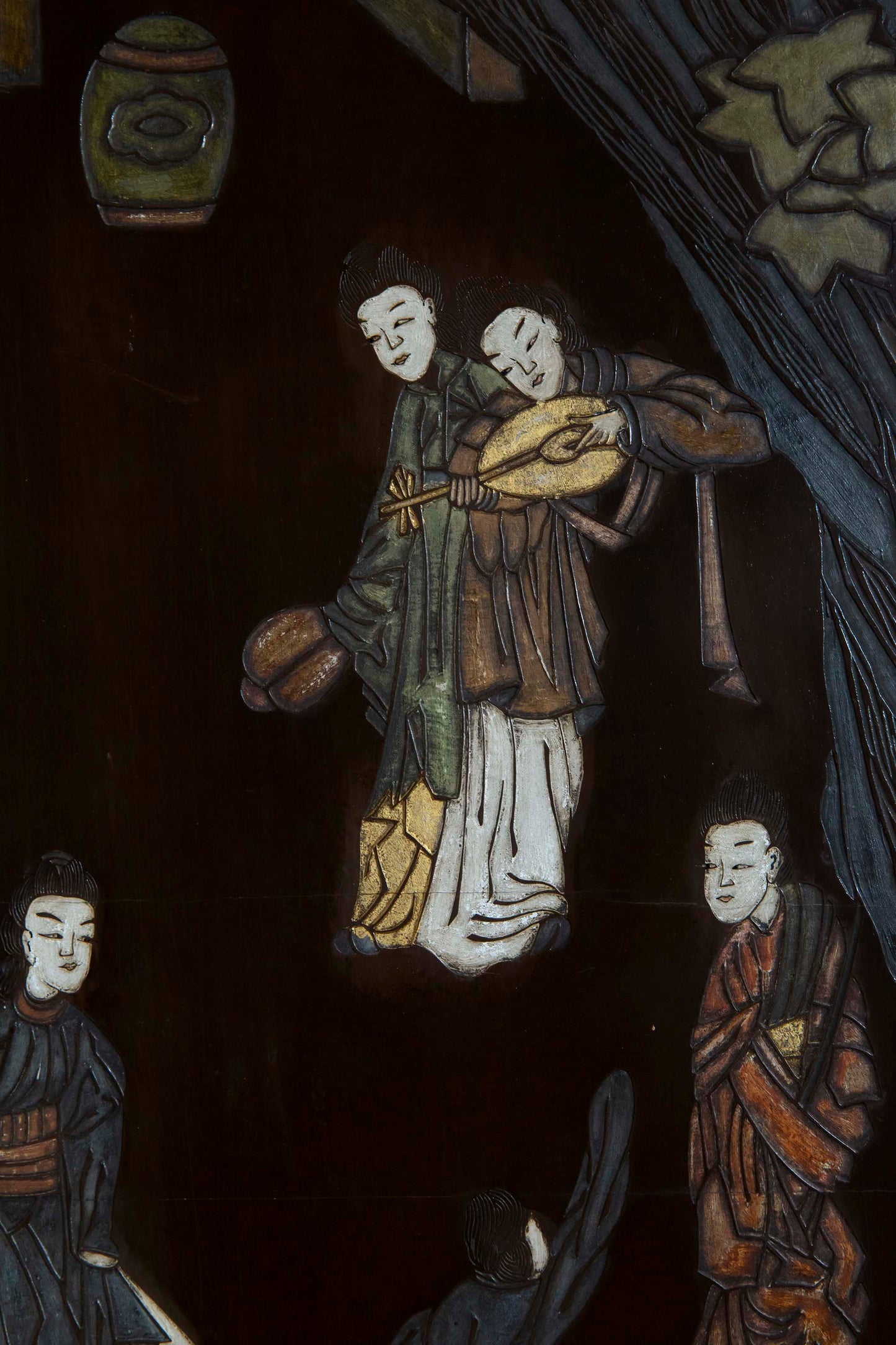 Large Chinese Export Coromandel Lacquer Screen