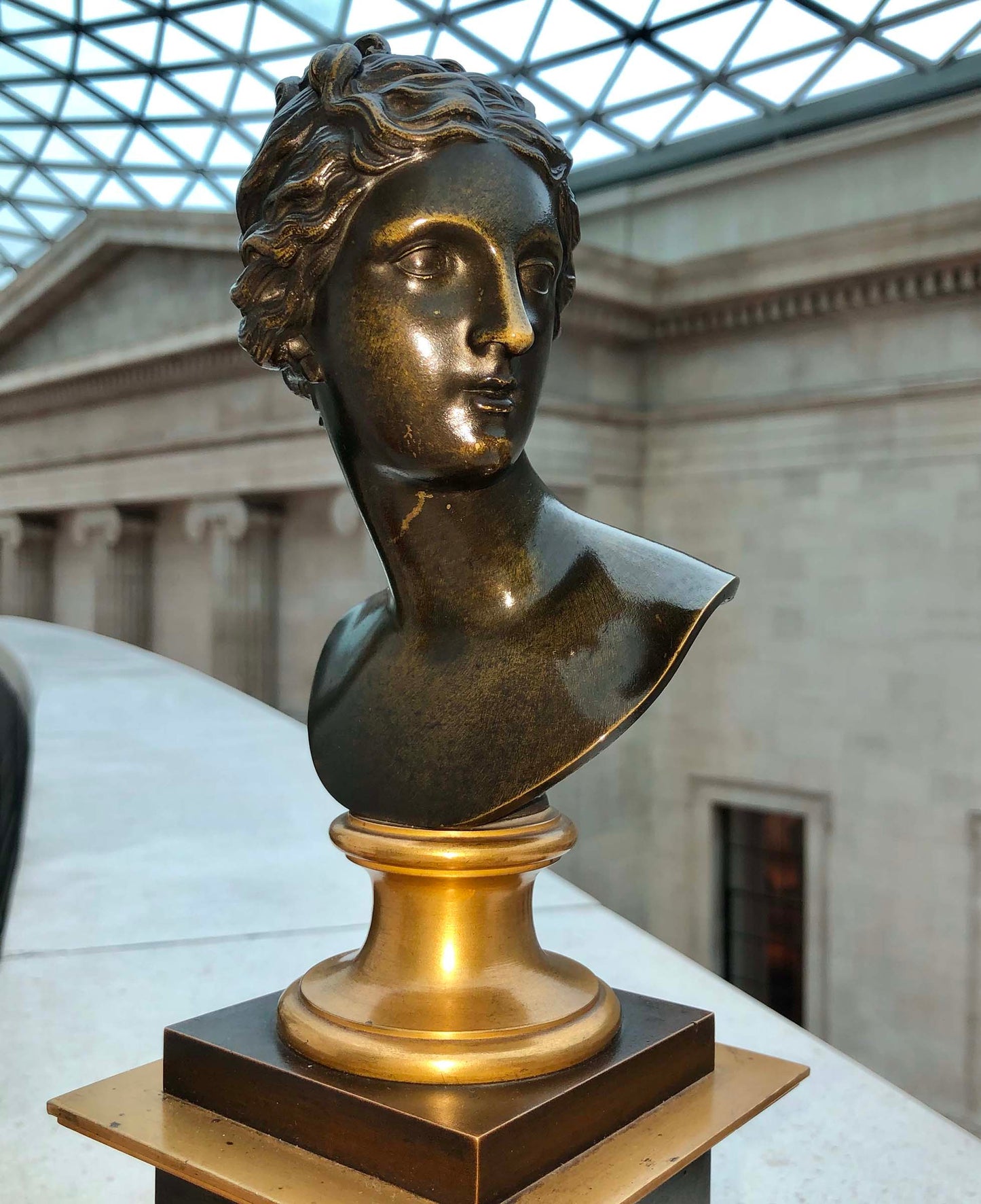 Fine Pair of Bronze Busts of Antinous and Venus