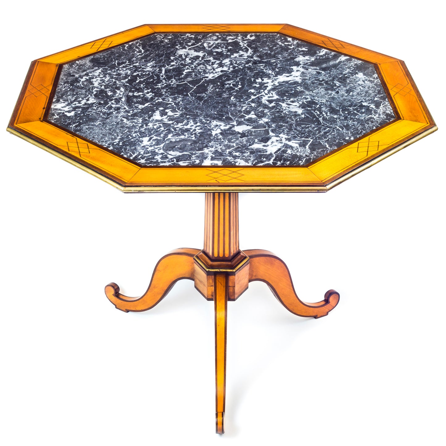 Louis XVI Satinwood, Amaranth and Brass Mounted Table