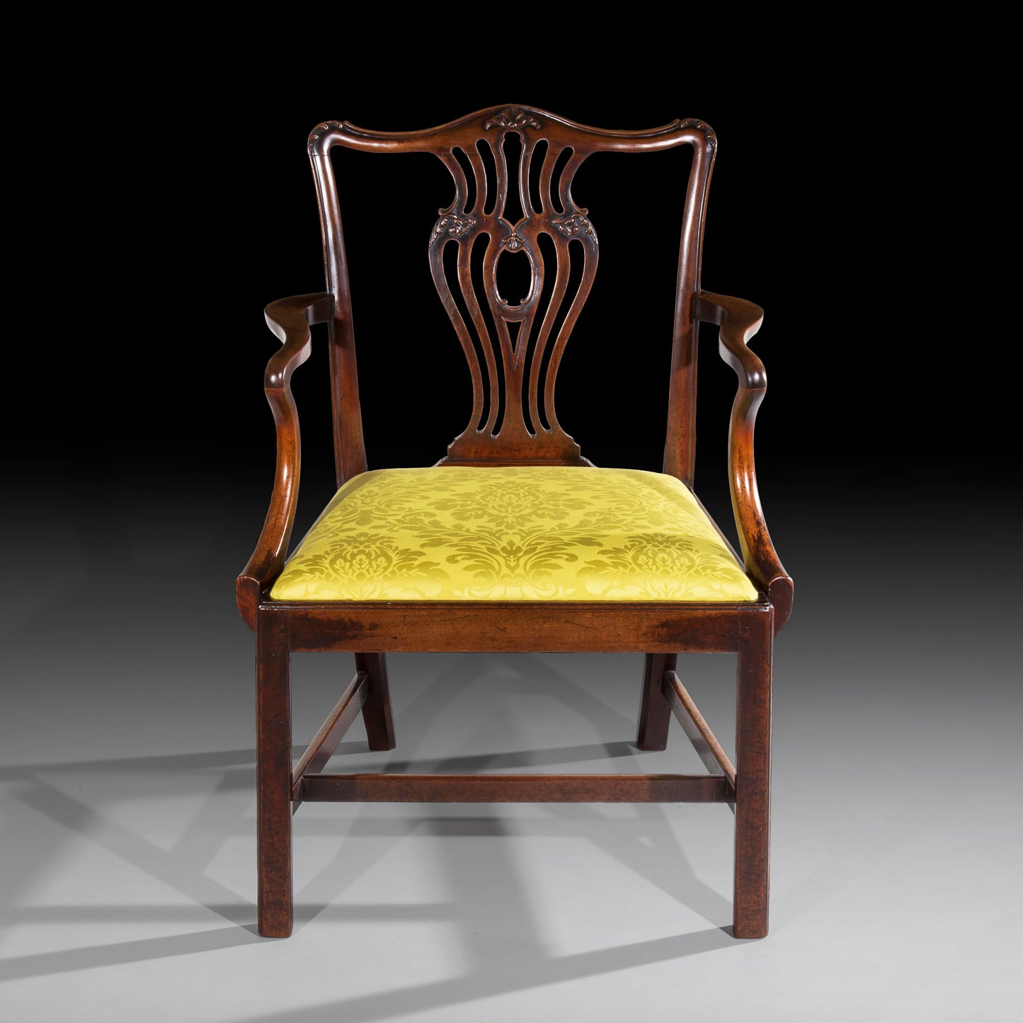 Fine George III Chippendale Mahogany Armchair