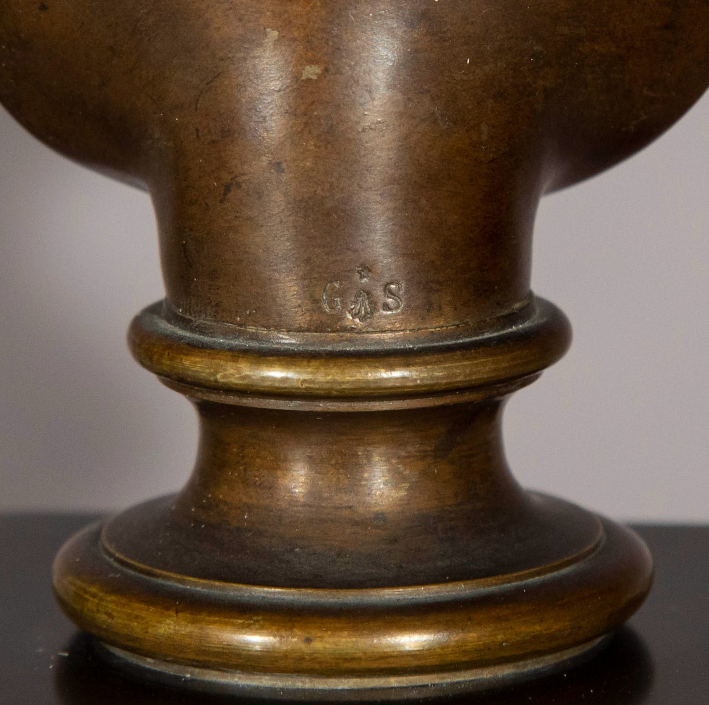 Antinous and Dionysus, a Pair of Bronze Busts on Marble Columns