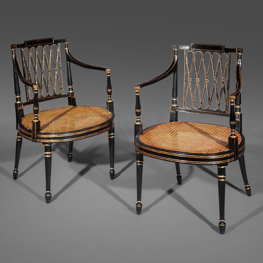 Pair of George III Garforth Armchairs, attributed to Gillows