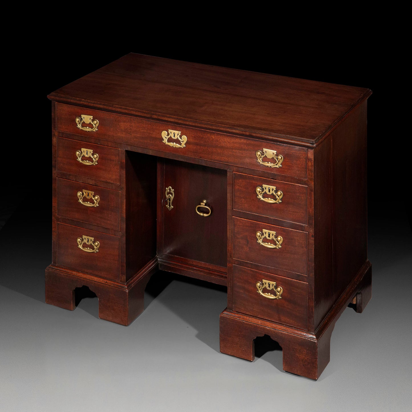 George II Mahogany Kneehole Desk