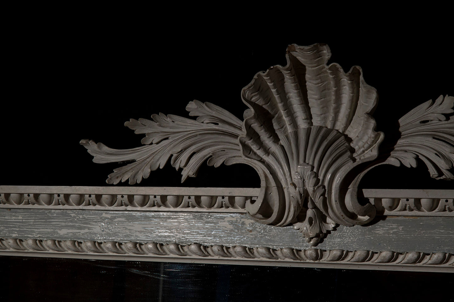Antique Painted Palladian Overmantel Mirror