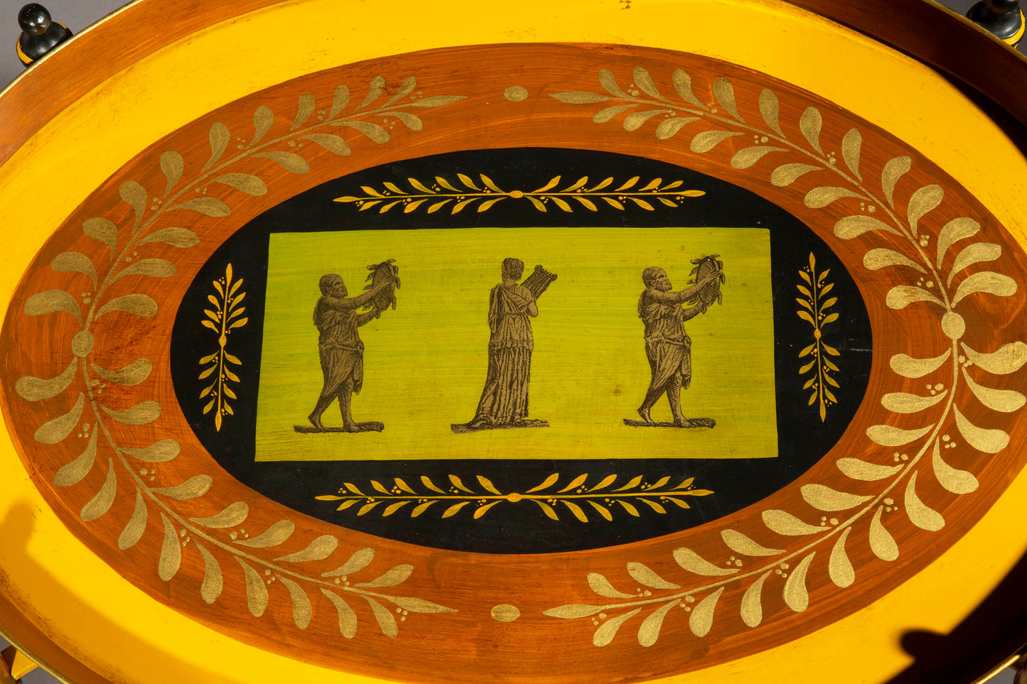 Pair of Painted Toleware Tray Tables