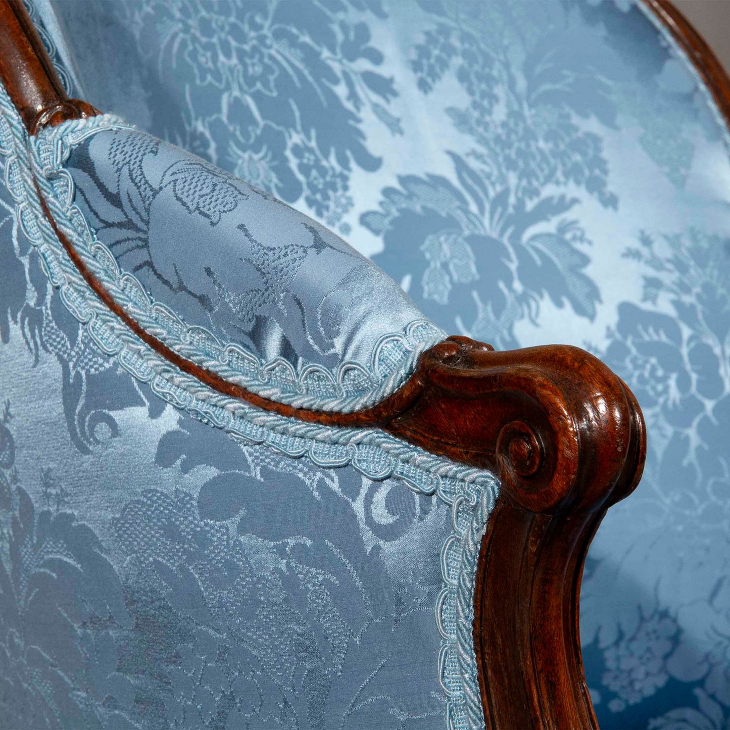 Large George III Bergere Armchair, Attributed to Thomas Chippendale