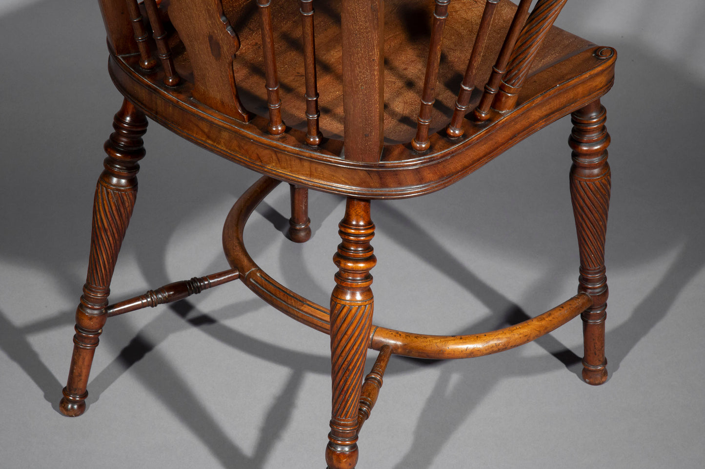 Fine Pair of Arts and Crafts Mahogany Windsor Armchairs