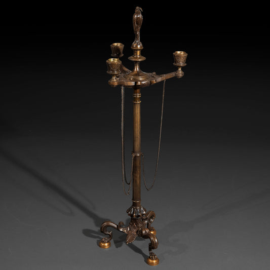 19th Century Bronze Etruscan Candelabrum