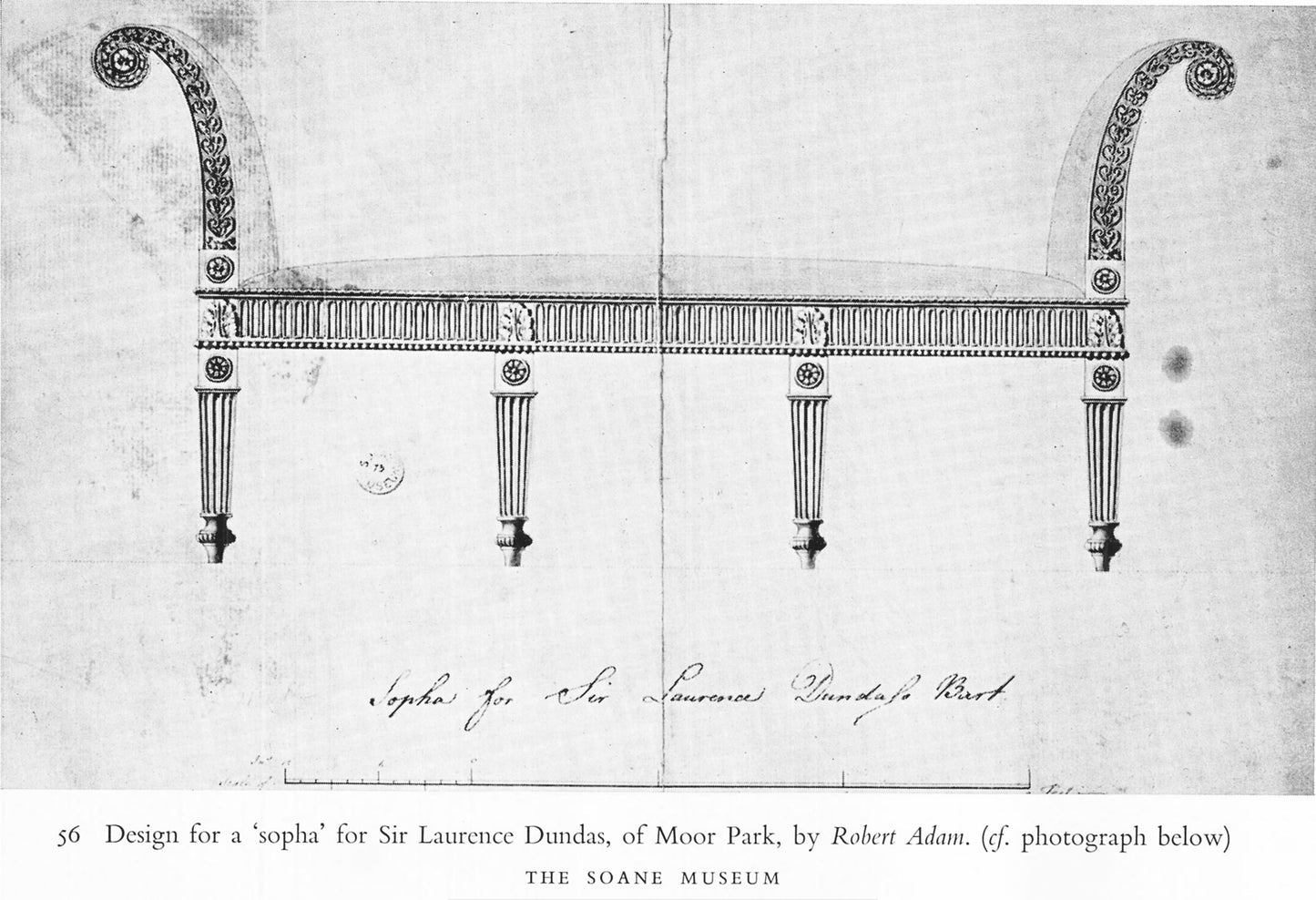 Fine Neoclassical Mahogany Stool