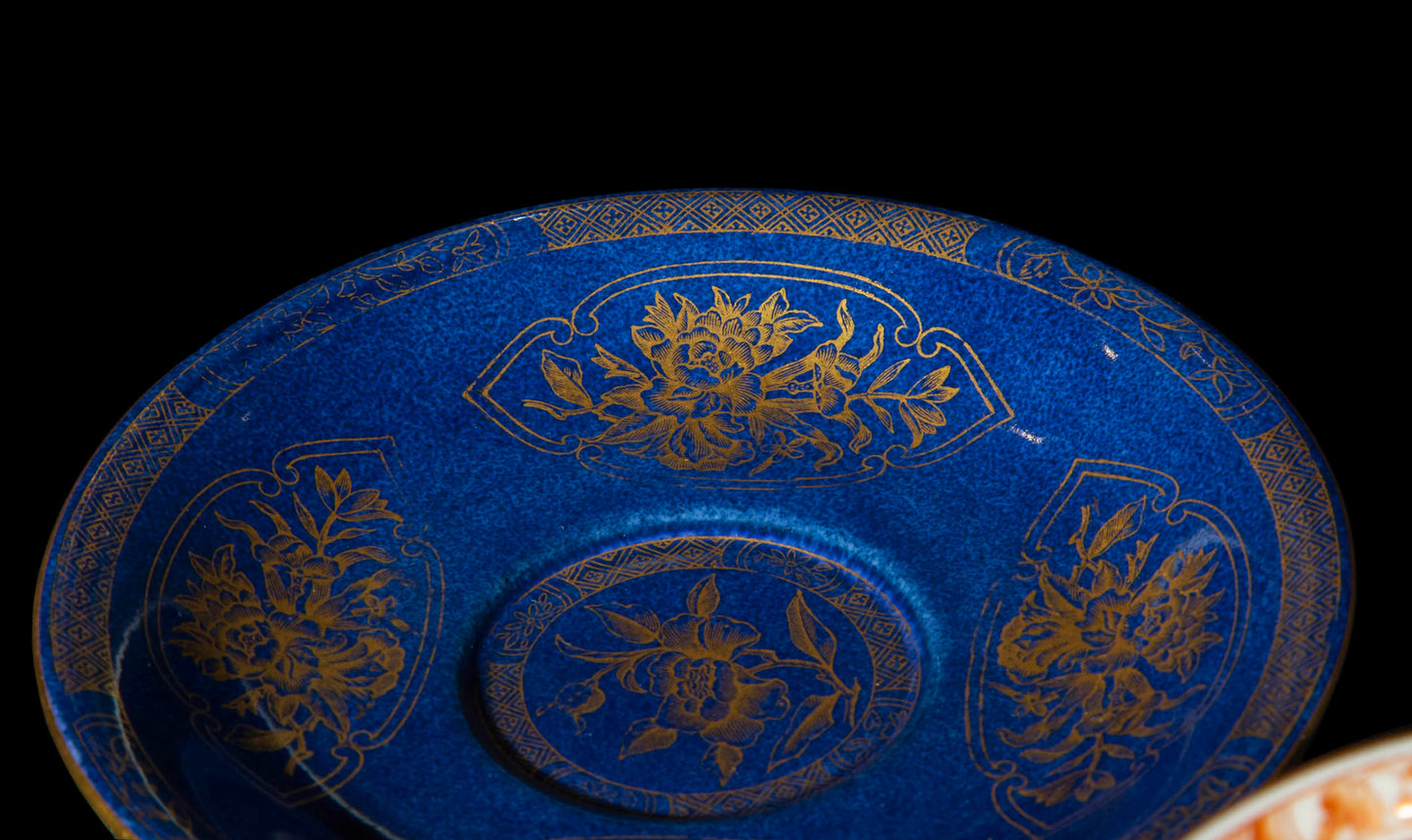 Antique Wedgwood Porcelain Chinoiserie Tea Cup and Saucer